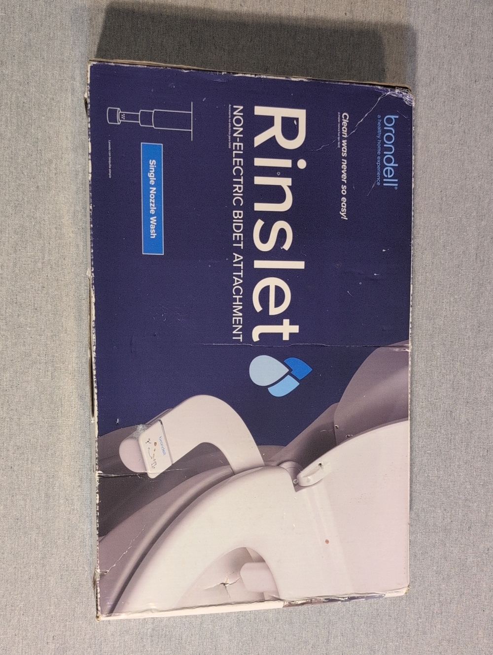 Brandell Rinslet Non-Electric Bidet Attachment in Navy & White